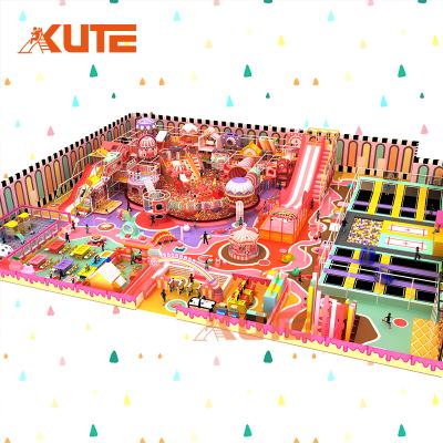 KUTE 1200㎡糖果马卡龙主题室内淘气堡 | 定制化大型儿童综合乐园