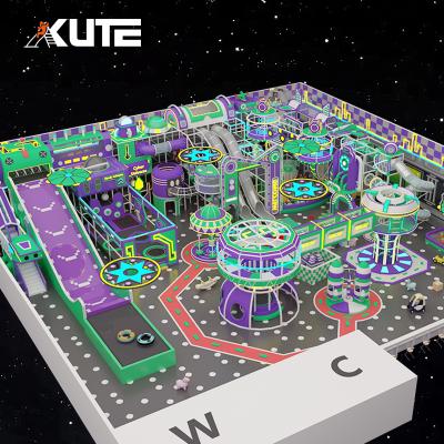 ✅ 【KUTE】20×30m 赛博宇宙风定制室内淘气堡 | 沉浸式未来太空儿童综合乐园